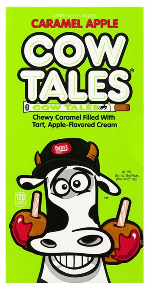 O'Shea's Candies Sweet Shop - Wholesale Retailer Display - Food & Drink - Nostalgic 1984 🍏 Apple GOETZ Cow Tales® 36ct Display Box2