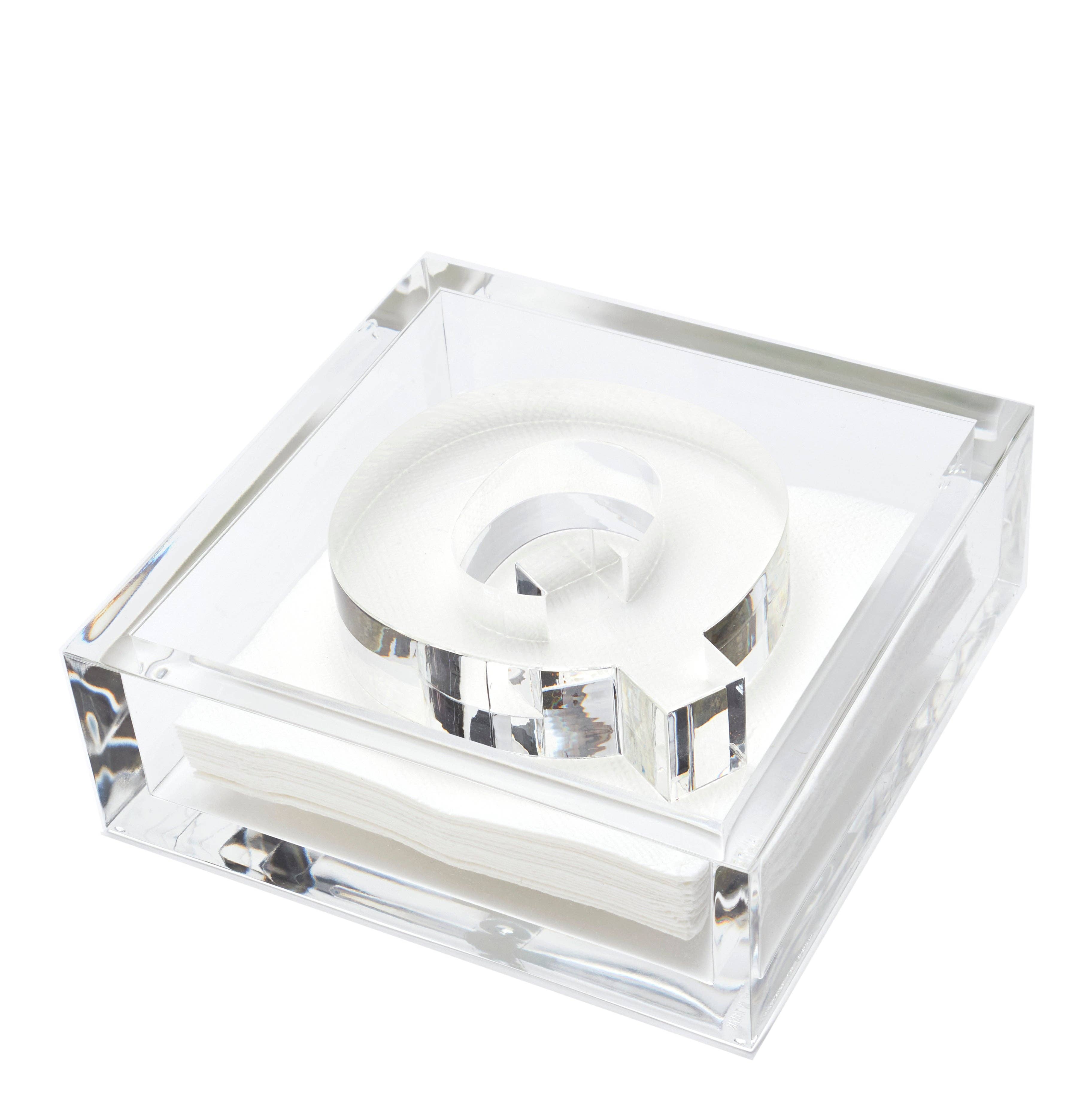 Tara Wilson Designs - Vente Porte-serviette - PORTE-SERVIETTES À COCKTAIL INITIAL17