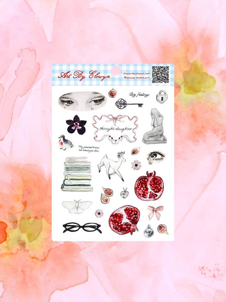 Thought Daughter Sticker Sheet for wholesale by Art By Elowyn