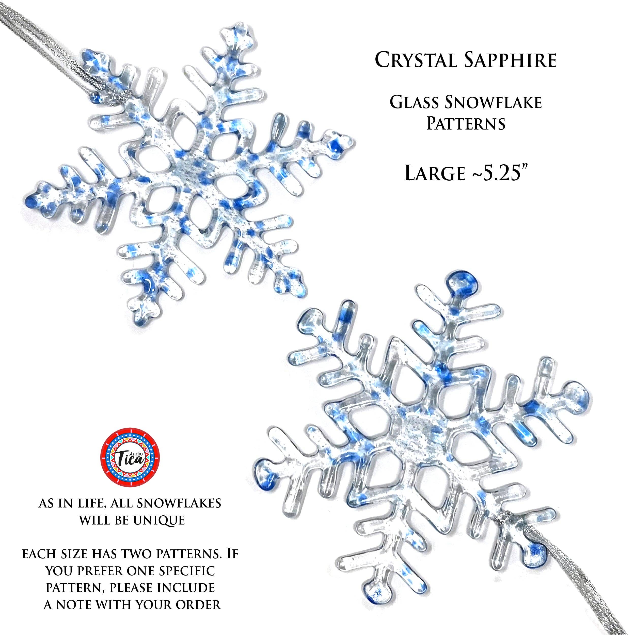 studioTica - Wholesale Ornament - Handmade Glass Snowflake - Sapphire Crystal3