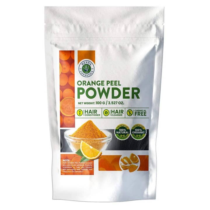 Orange Peel Powder for Hair and Skin Care | 100 Grams (3.53 Oz.) | 100% Natural, Pure, and Organic | Henna Cosmetics for wholesale by Henna Cosmetics Cypri