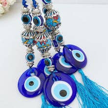 Blauer Evil Eye Wandbehang, Keramikanhänger, Evil Eye Home für den Großhandel von Evileyefavor