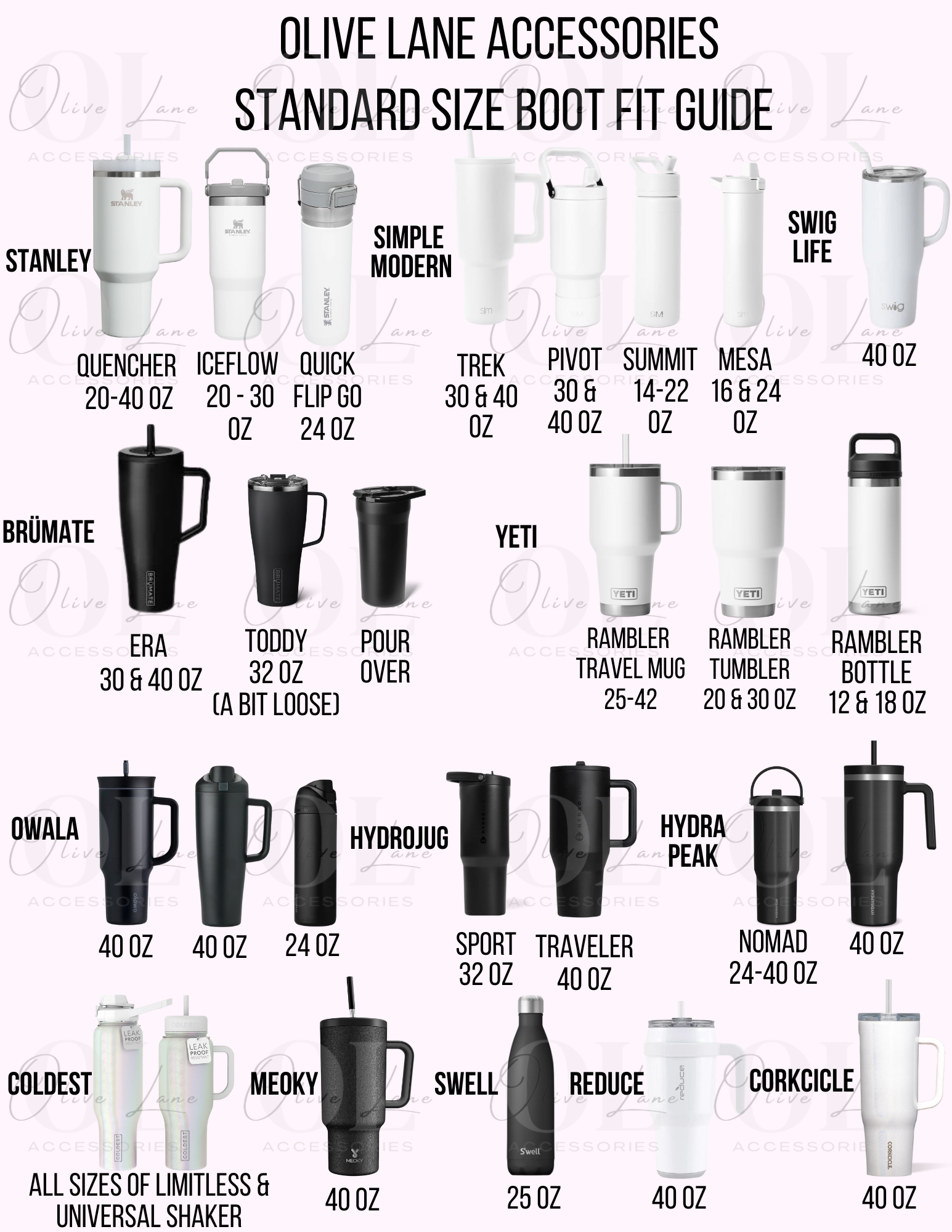 Olive Lane Accessories – wholesale Isolerade dryckesvaror – Svart & Vit - TRÖJA Silikonmuggstövel1