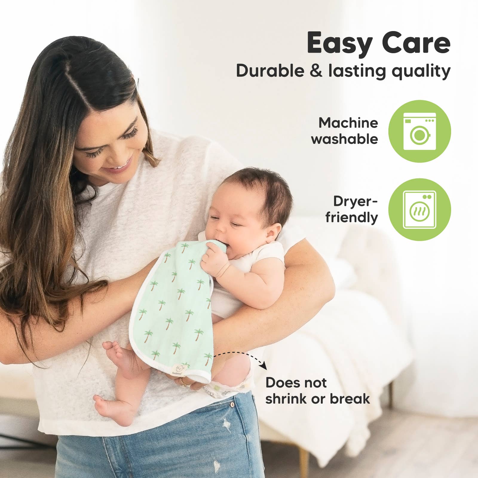 Roarsome KeaBabies 5-Pack Softe Burp Cloths for wholesale on Faire5