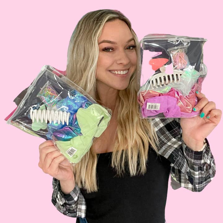 Presentset för hårtillbehör | Nostalgia Pack - Rosa för wholesale av Headbands of Hope | One Purchased One Donated