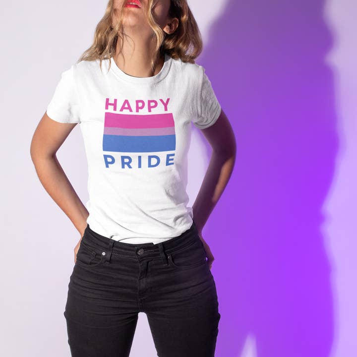 PrideMajic – wholesale T-shirts med screentryck – Unisex – Glad Bisexuell Pride T-shirt, Bi Tee, Pride skjortor, Pride