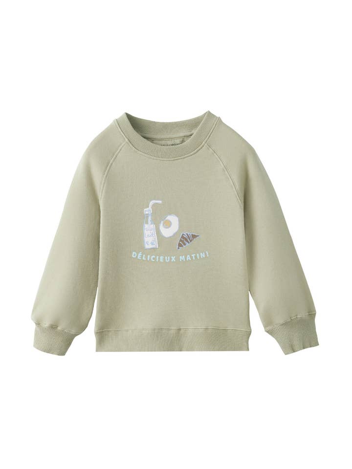 Toddler Organic Fleece Sweatshirt-Milky for wholesale by Norsu Organic
