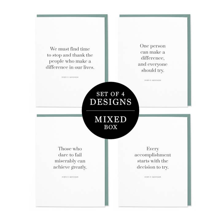 John F. Kennedy Collection Mixed Box (Set of 8) for wholesale by Hitchcock Paper Co.