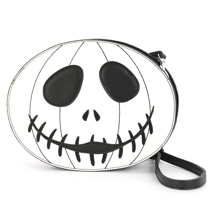 COMECO INC - Wholesale Shoulder Bag - Women's - Glow in the Dark White Jack-O-Lantern Shoulder Bag