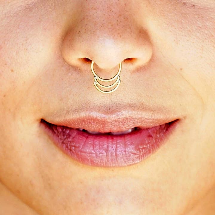 Brass Indian Septum Ring for wholesale by Gypsy Winds Bcn