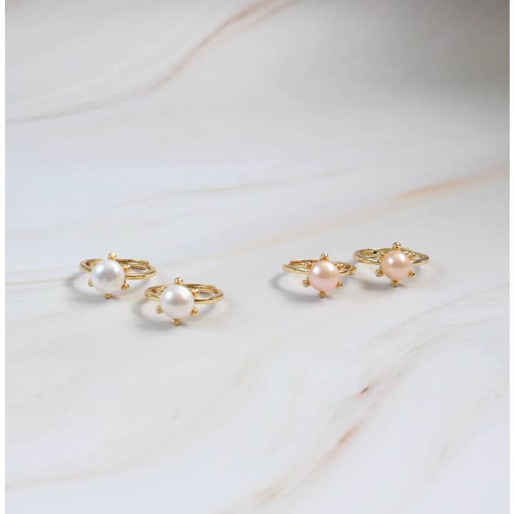 iBijoux – Anel de pedra única/solitário por atacado – Anel de Declaração com Pérola Dourada (1R08c)1