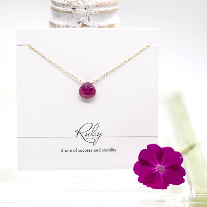 Ruby Heart Necklace for wholesale by Susan Roberts Jewelry