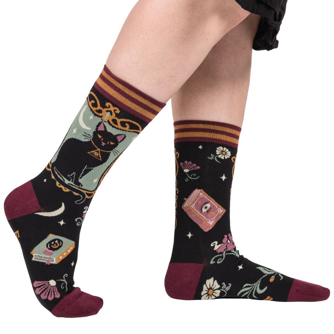 FootClothes LLC - Wholesale Socks - Women's - Duchess Shadowfloof's Mew World Order Crew Socks