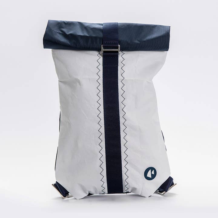 Gerecyclede oprolbare rugzak voor zeilen van Genua - Blauw voor wholesale door Bolina Sail
