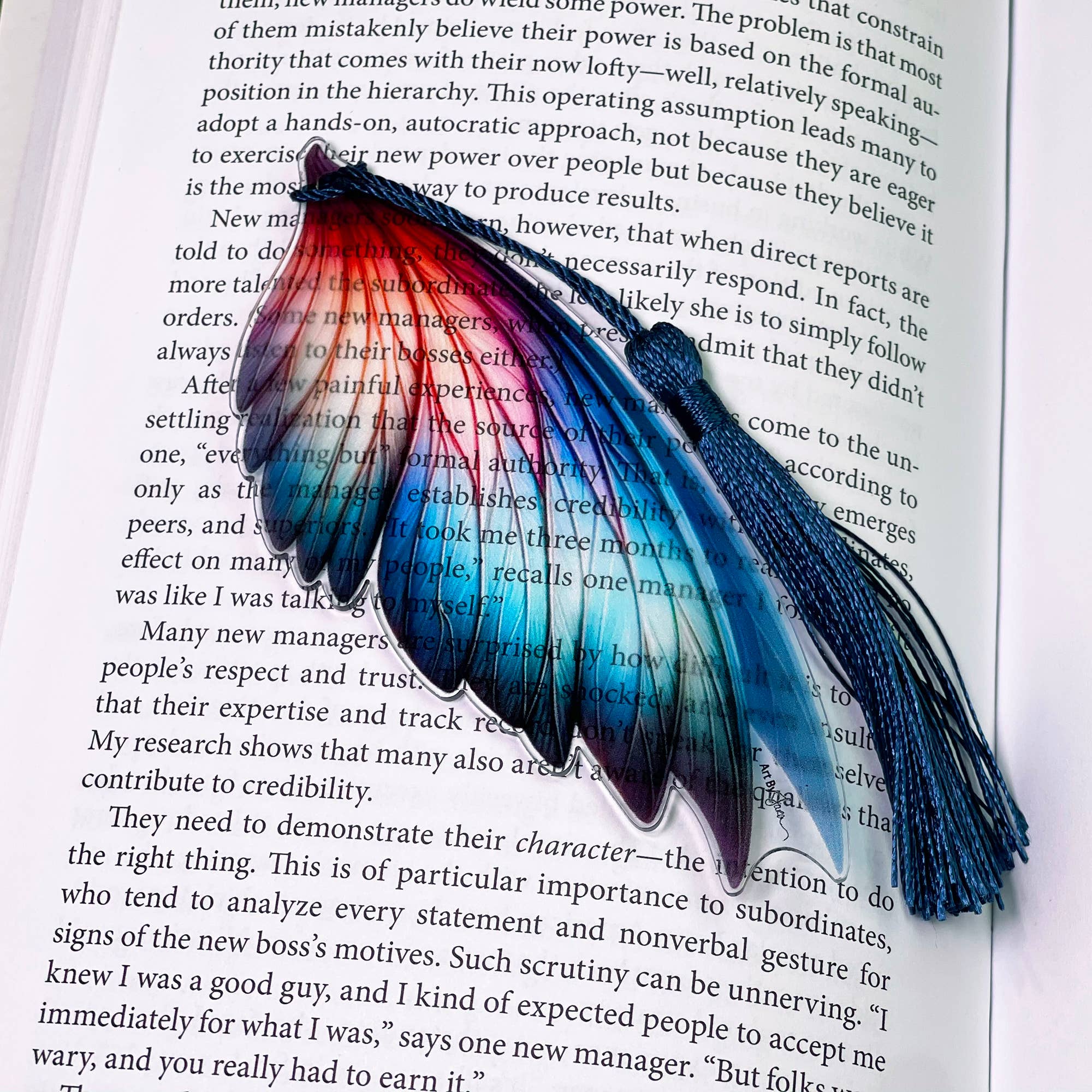 Lifeforce Glass, Inc. – Engroshandel Bogmærke – Akryl Fairy Wing-bogmærke med kvast1