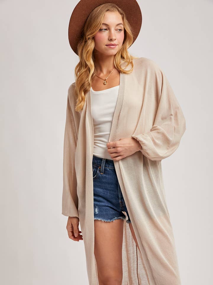 LANGER OFFENER STRICKCARDIGAN für den Großhandel von Bluivy