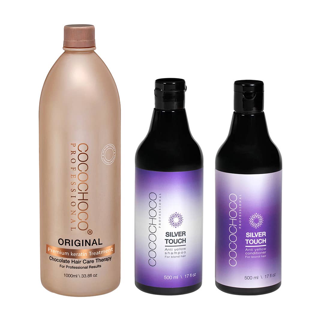 COCOCHOCO - Wholesale Hair Conditioner - Keratin Solution 1000ml + Anti-yellow Shampoo & Conditioner0