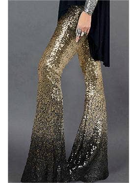 HIDDENBRAND - Wholesale Pants - Women's - High Waisted Wide Leg Gradient Flared Pants2