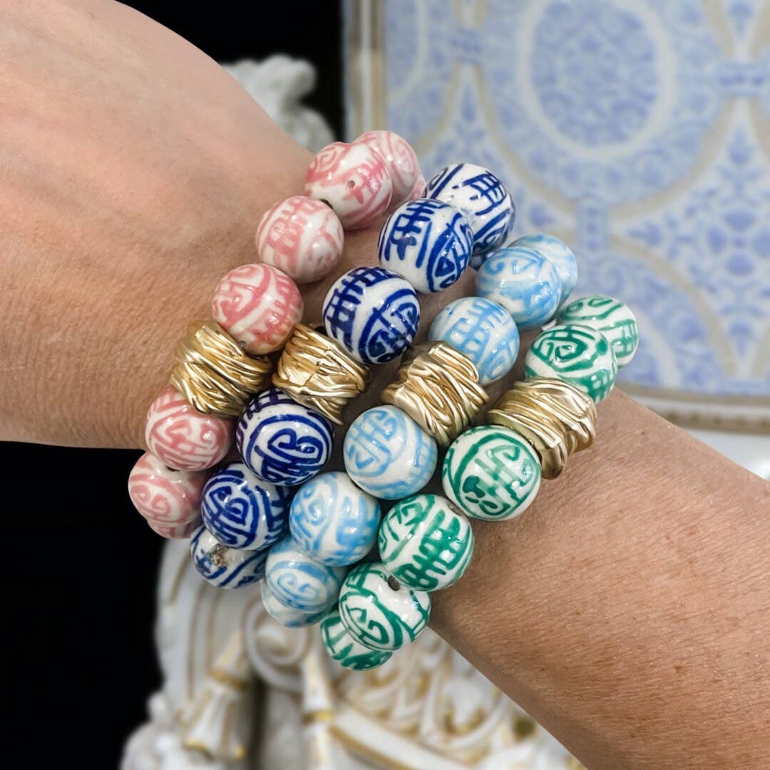 Traci's Beads - Wholesale Beaded Bracelet - Chinoiserie Bracelet • Rose2