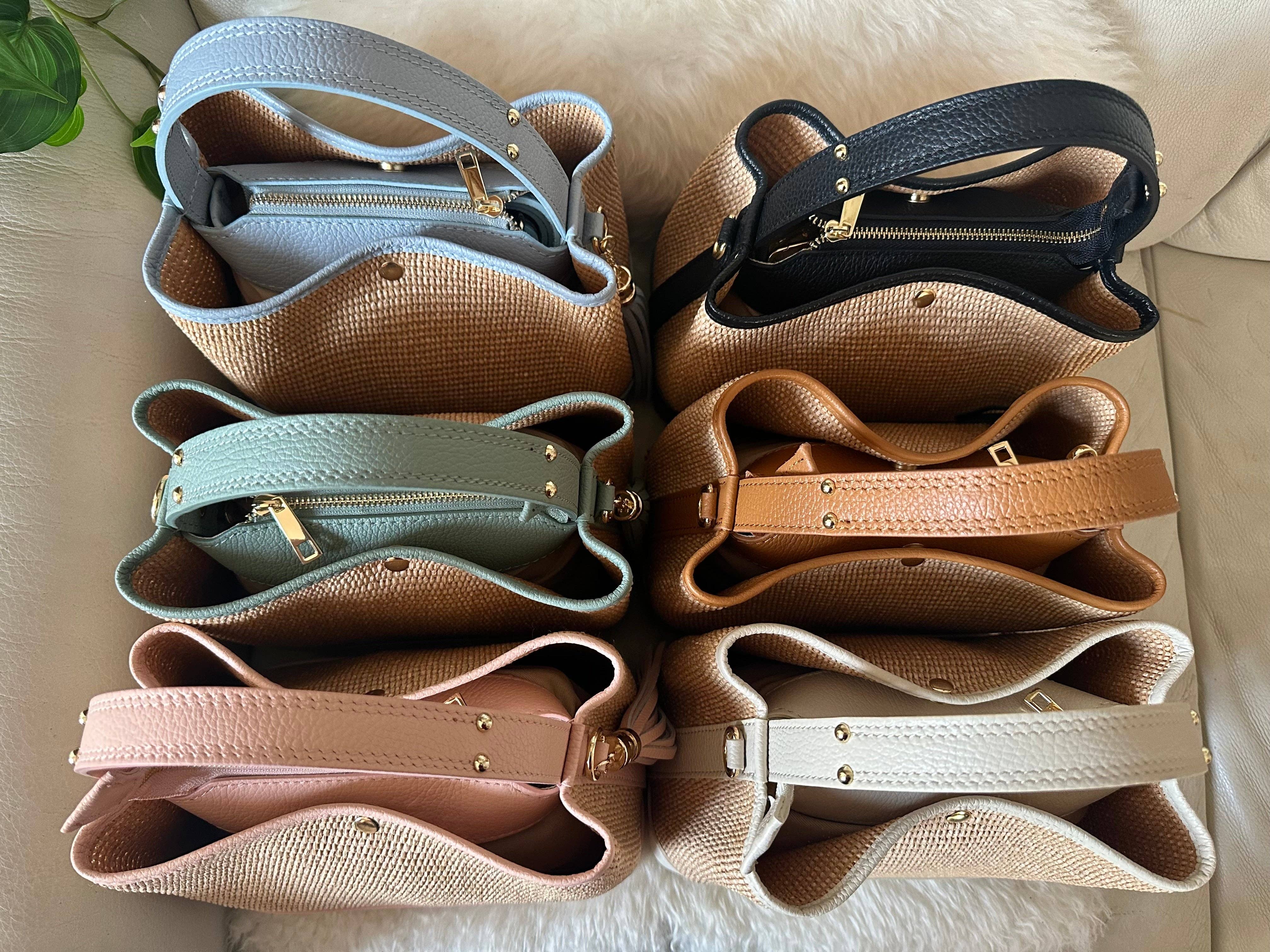 Zhade - Wholesale Top Handle Bag - Women's - LOLA - raffia bucket13