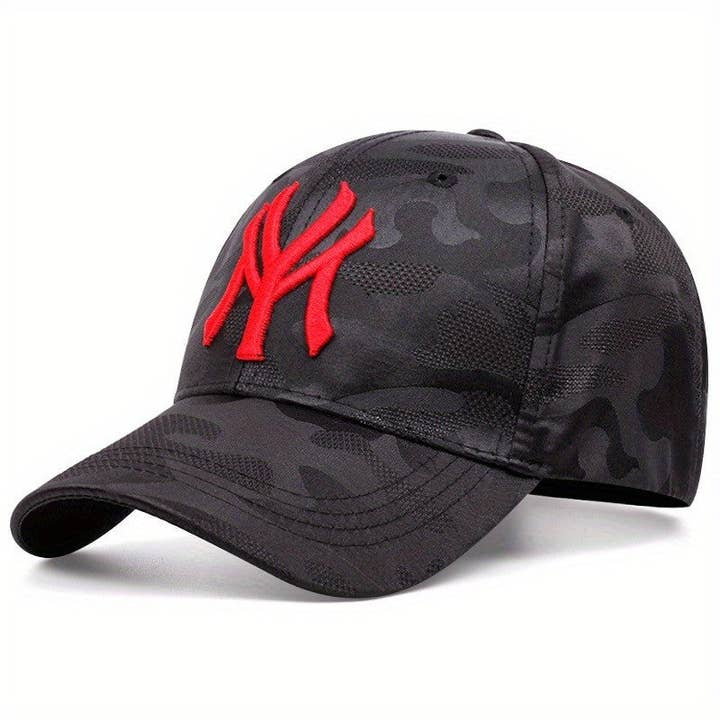 FurDecoration - Wholesale Baseball Cap - Men's - Men's Camouflage Embroidered Baseball Cap With Sun Protection Brim3