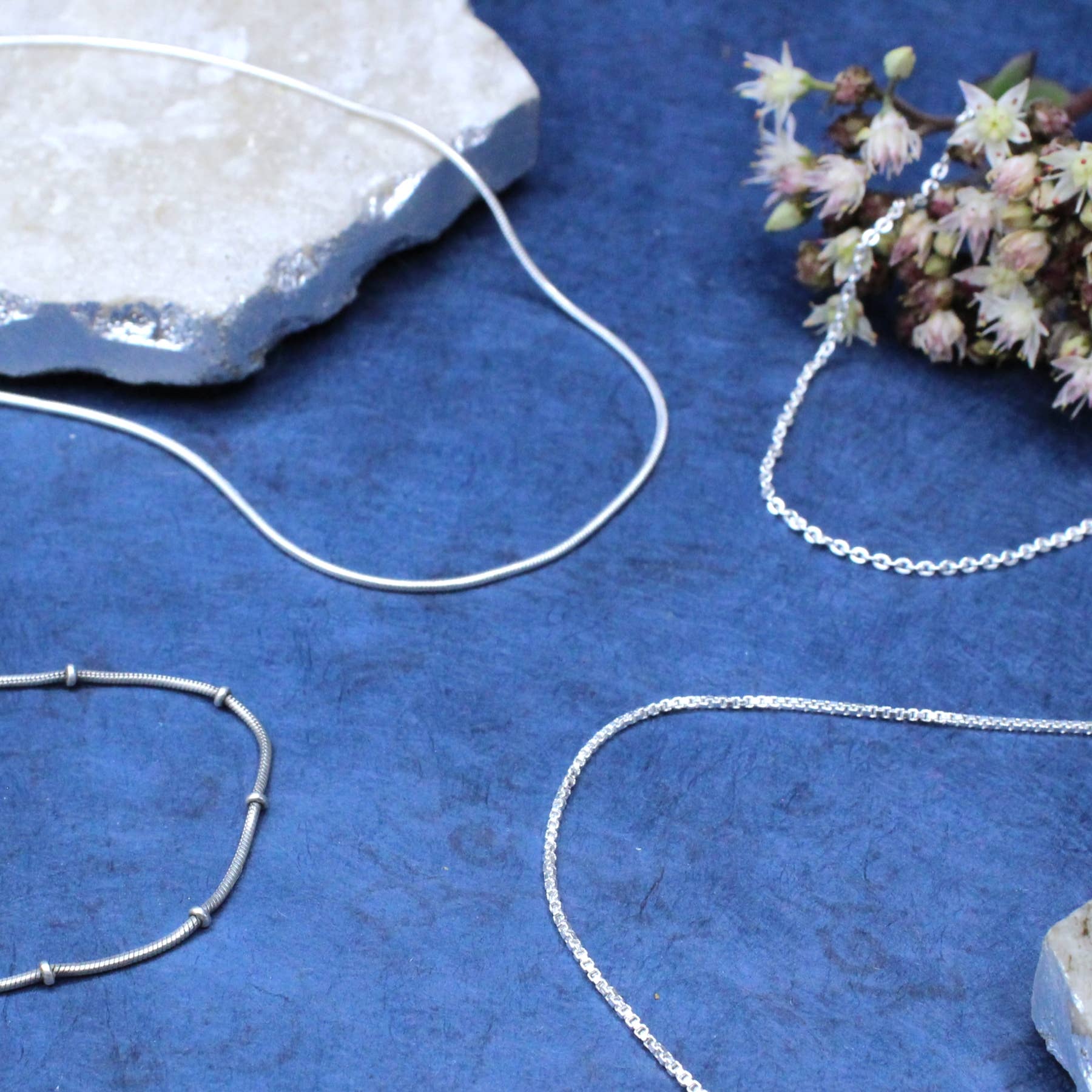 Didi Bahini Fair Trade - Wholesale Link & Chain Necklace - Box Silver Chain Necklace1