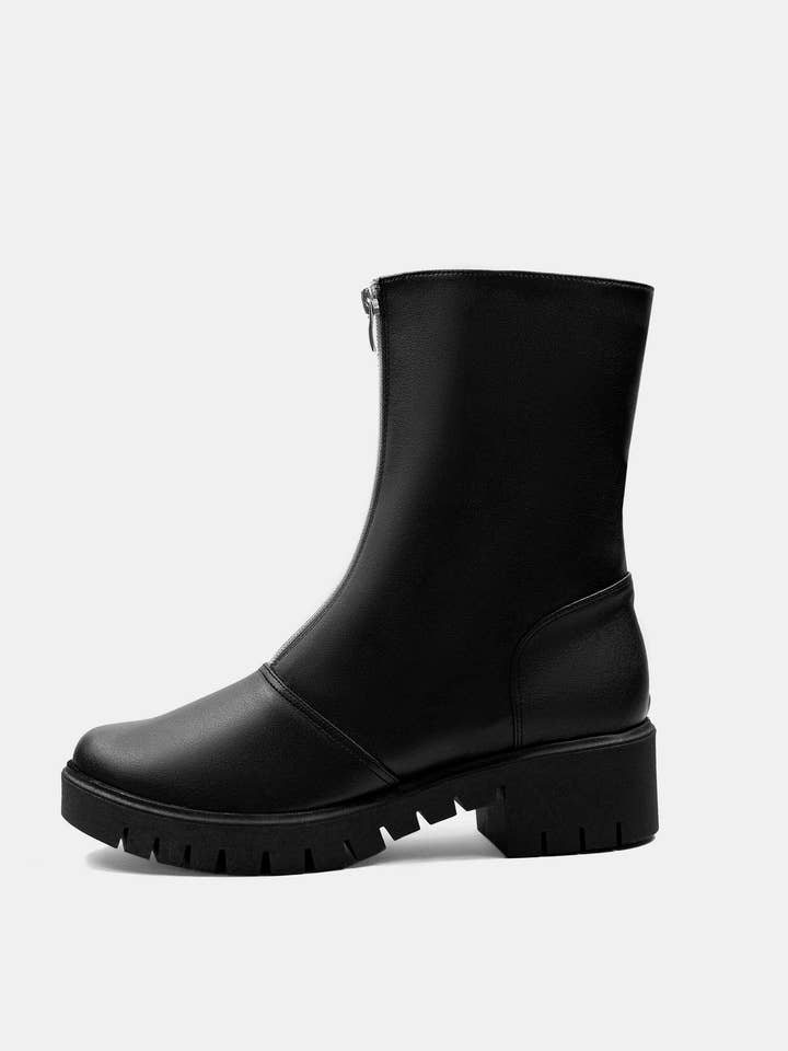 Cyber-Stiefel Schwarze Kaktusleder-Stiefeletten für den Großhandel von Bohema Clothing