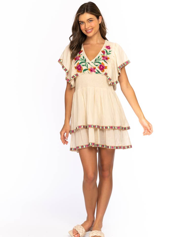Wildflower Georgina Embroidered Dress for wholesale by Tolani
