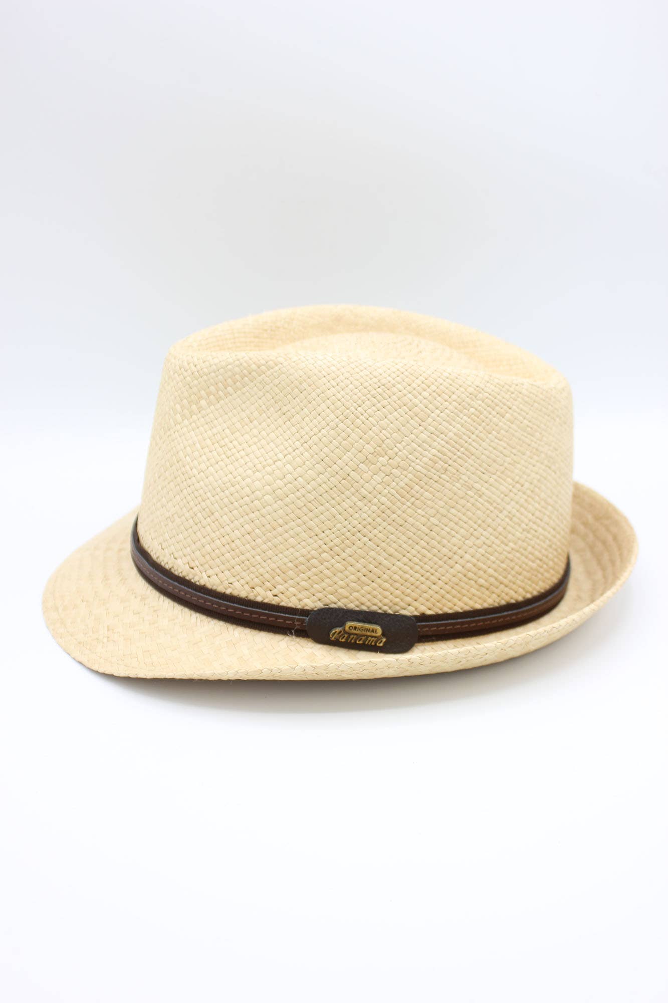 Hologramme Paris – Großhandel Strohhut – Herren – Panama Original Strohhut mit kontrastierendem Lederband1