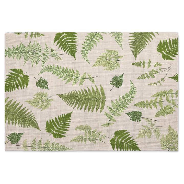 Fern Grove Decorative Poly-Cotton Blend Placemat for wholesale by CounterArt/Highland Home/Thirstystone/CoasterStone