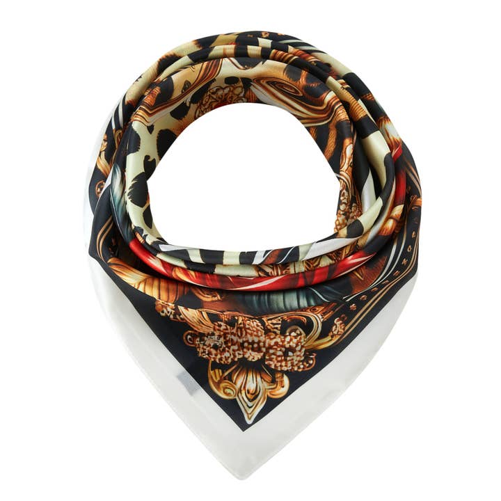 Pink Leopard Cléo small silk square for wholesale by ALBERTO CABALE