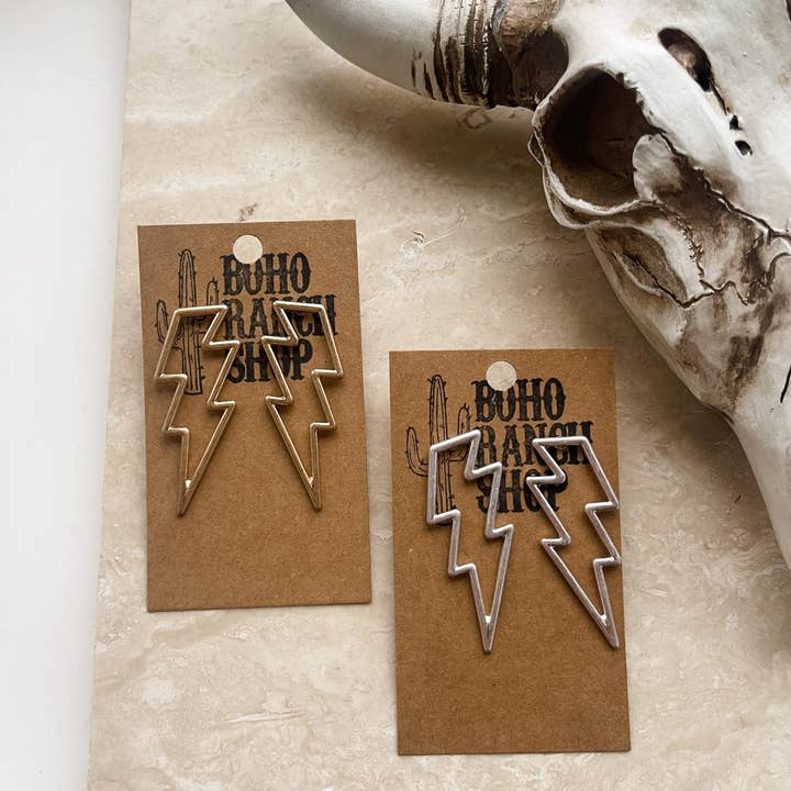 Boho Ranch Shop - Wholesale Dangle Earrings - Thunderbolt Lightning Bolt Earrings3