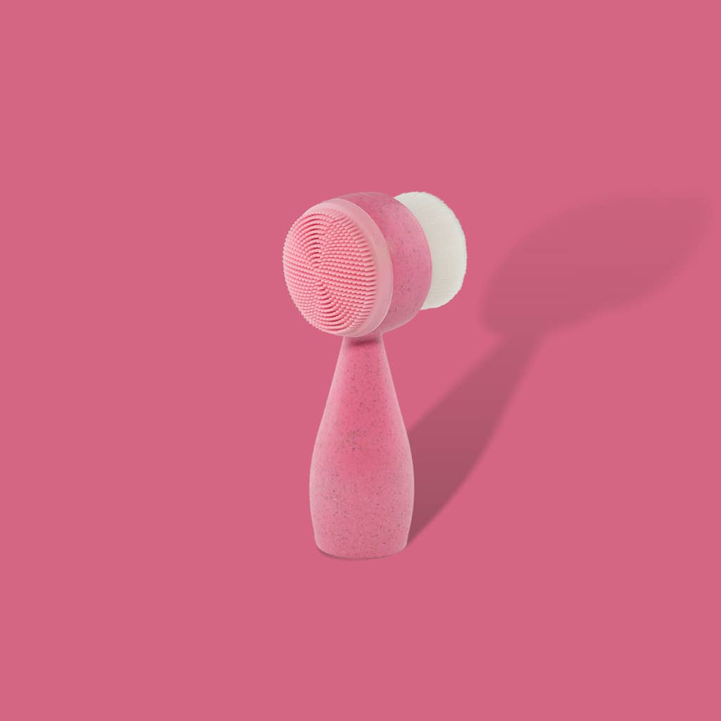 GreenWave - Wholesale Facial Cleanser - Wheat Straw Handle Facial Cleansing Brush with Soft Bristles3