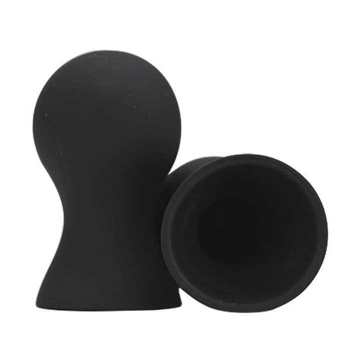 Nipple Suckers Silicone Black 2 Pack - N12455 for wholesale by Kinky Pleasure