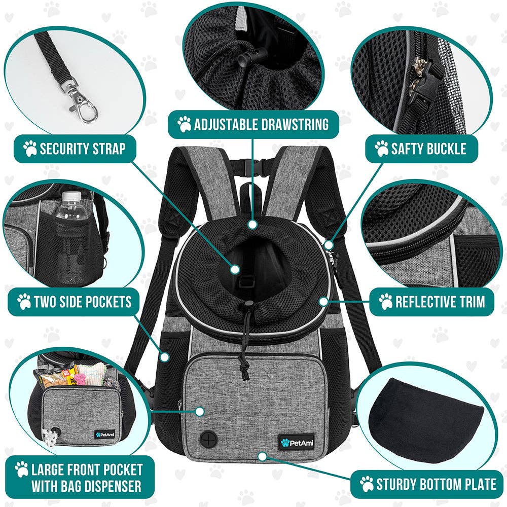 PetAmi - Wholesale Pet Carrier - Cat/Dog - Deluxe Front Chest Pet Carrier Backpack27