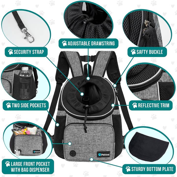 PetAmi - Wholesale Pet Carrier - Cat/Dog - Deluxe Front Chest Pet Carrier Backpack27