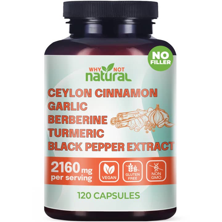 5-in-1 Organic Ceylon Cinnamon Capsules, Blood Sugar Support for wholesale by WhyNotNatural