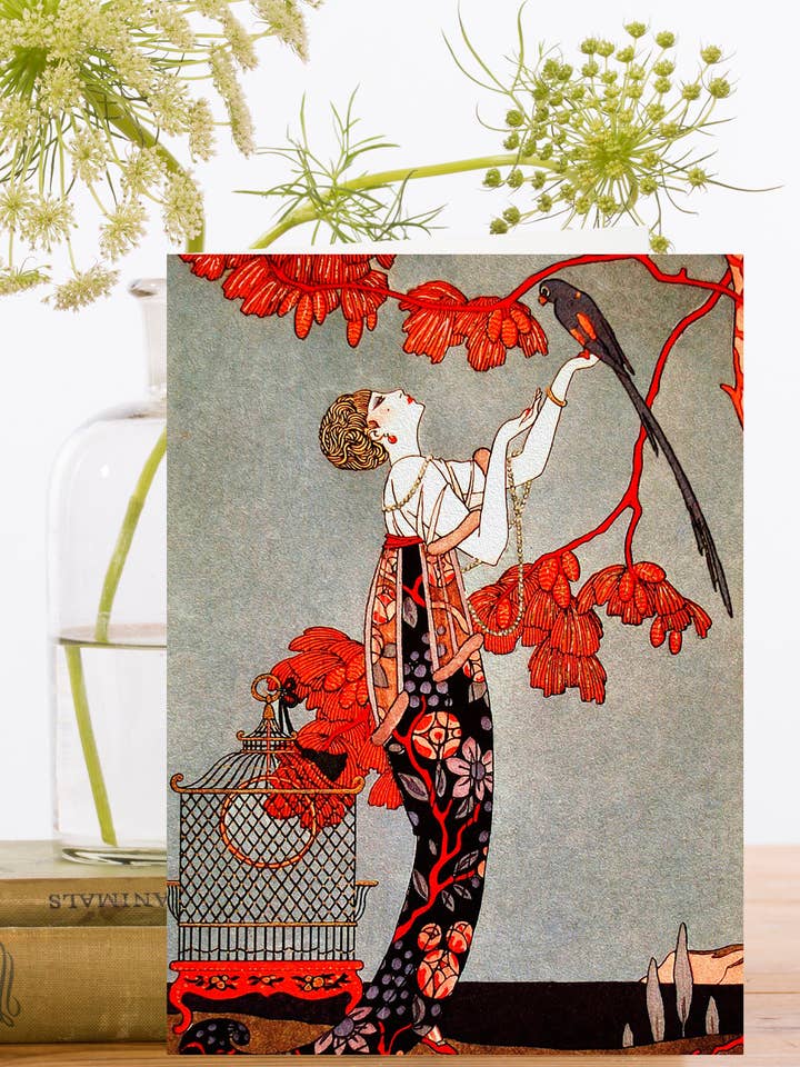 RS175P - Cartão de saudação brilhante de mão em branco por atacado de Madame Treacle