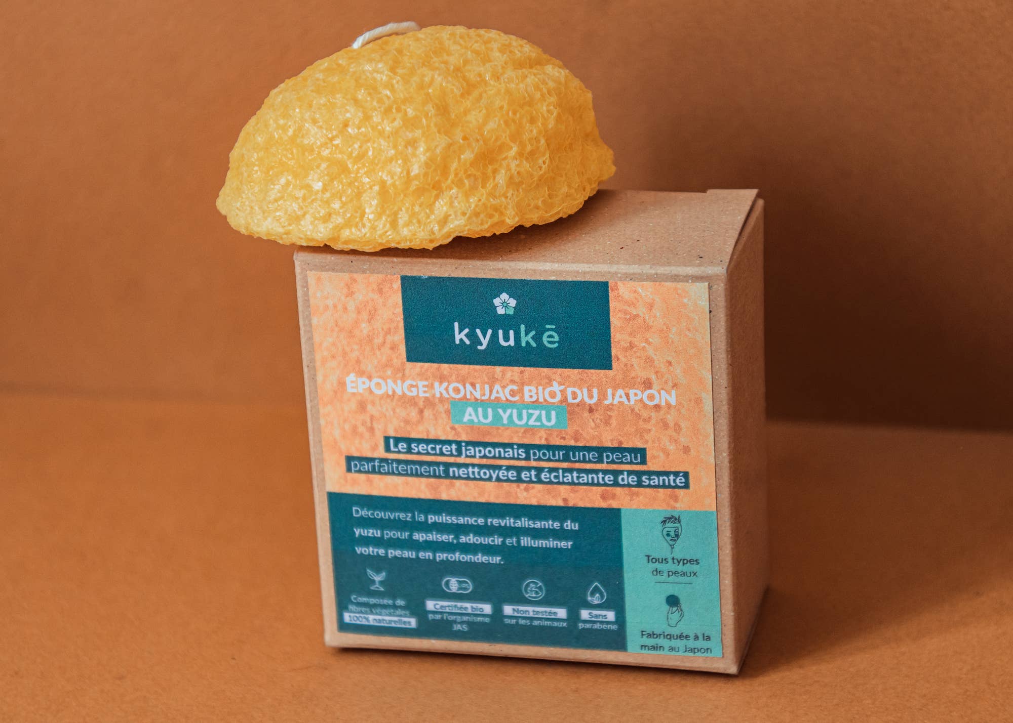 Kyuké - Wholesale Bath Pouf/Sponge - Japanese Yuzu Organic Konjac Sponge1