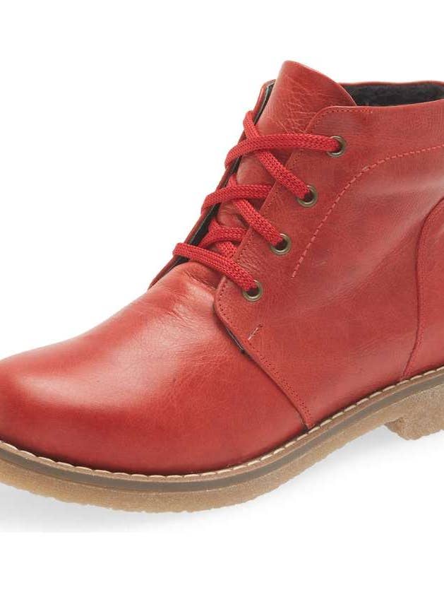 BOTTINES EN CUIR TINSLE - ROUGE pour la vente par Sheridan Mia