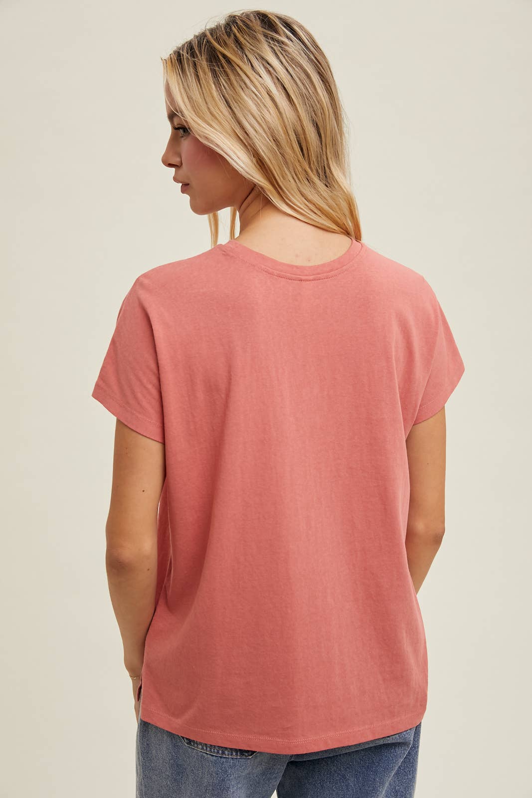 Wishlist Apparel - Wholesale T-Shirt - Women's - SHORT SLEEVE SLUB BOYFRIEND FIT TEE / WL24-94713