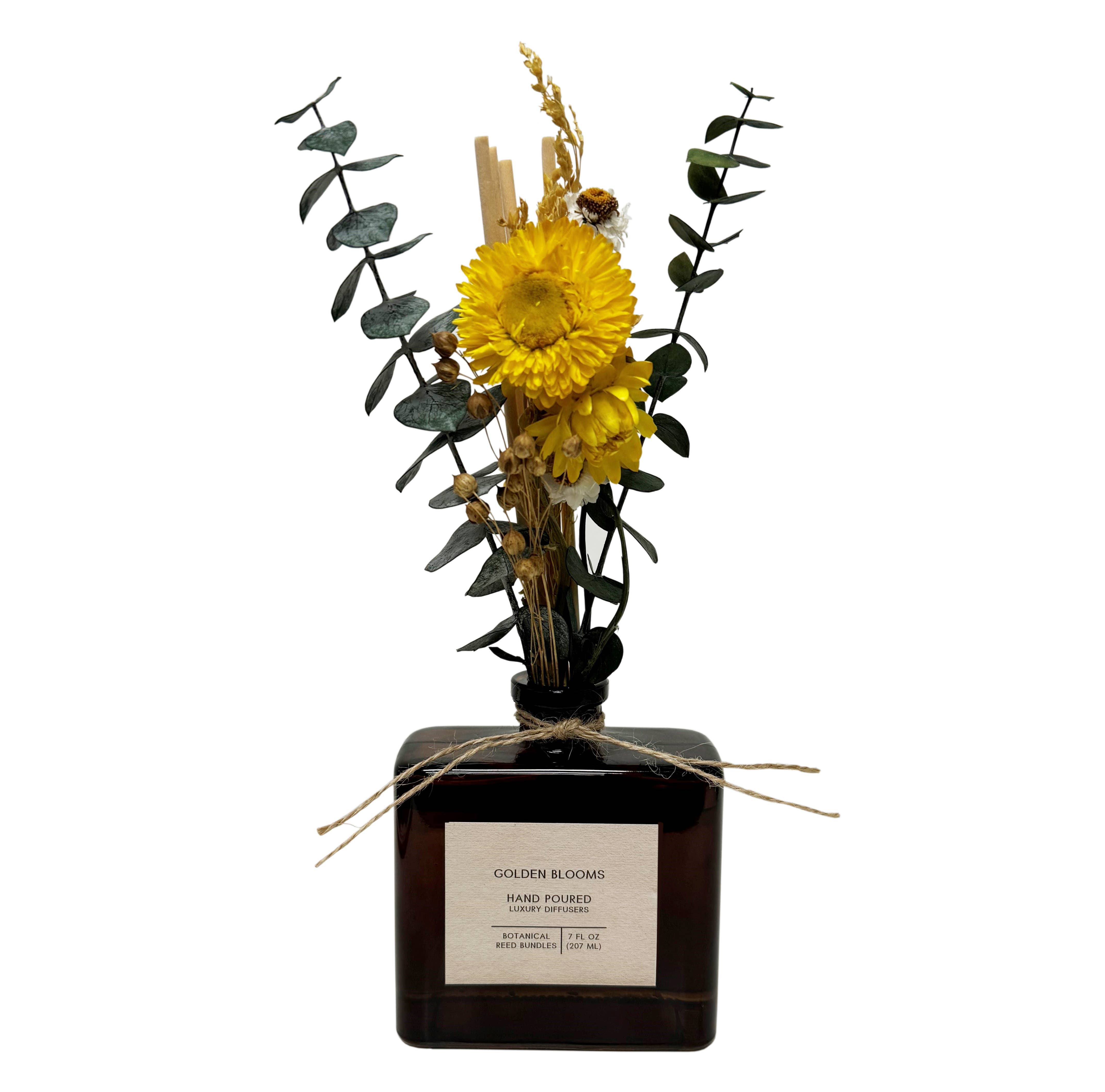 Andaluca - Vente Diffuseur à tiges - Diffuseur de parfum Golden Blooms Bouquet Reed Bundle0