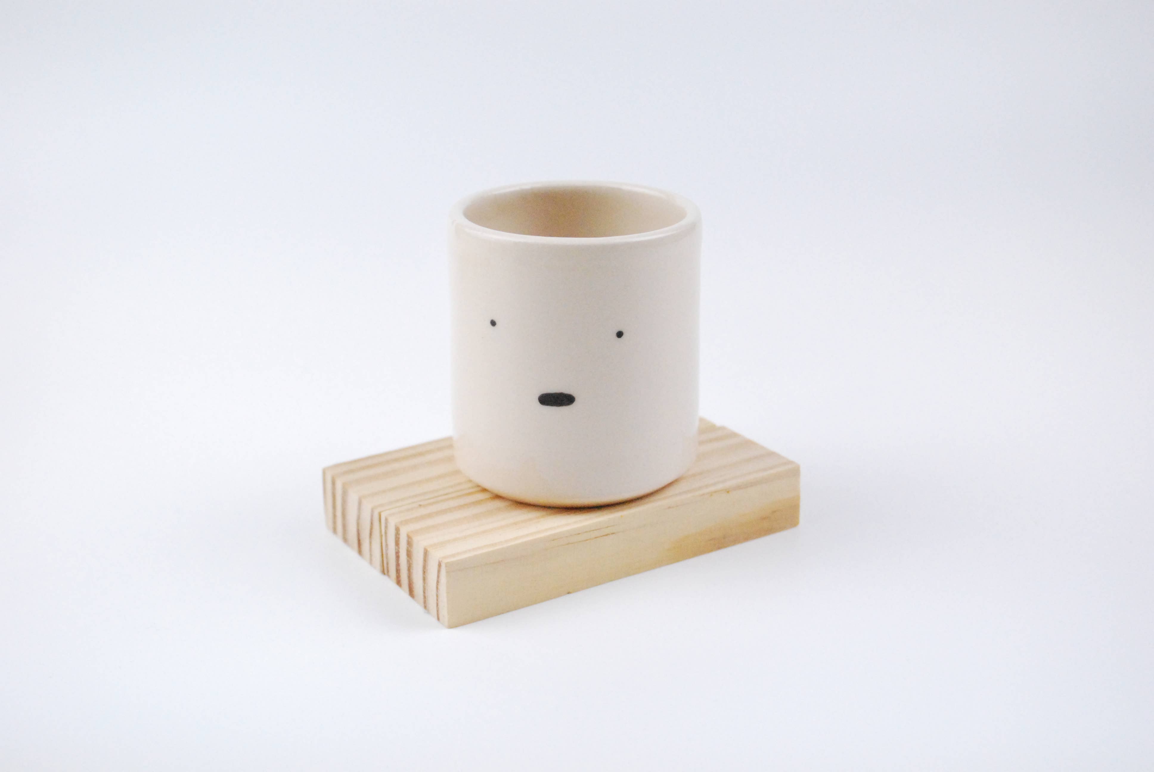 Modern Pottery Shop - Wholesale Coffee/Tea Cup - Espresso Cup - "Meh" Design, Handmade Ceramic1