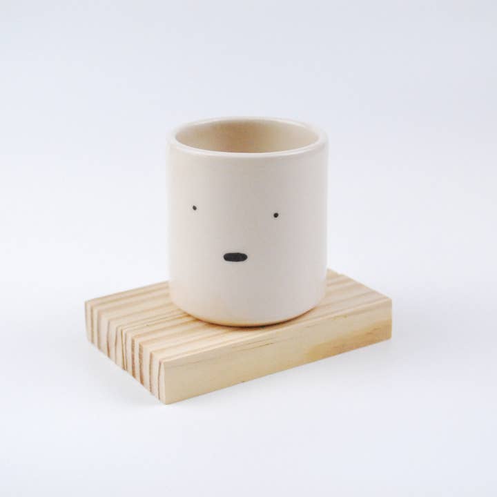 Modern Pottery Shop - Wholesale Coffee/Tea Cup - Espresso Cup - "Meh" Design, Handmade Ceramic1