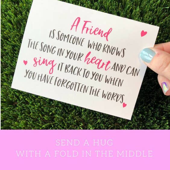Personal Paper Hugs – Großhandel Freundschaftskarten – Freundschaftskarte Pick Me Up Karte Freund, Langstreckenfreundschaftskarte Dankeschön-Karte, Freund, Bff Karte, unterstützende Karte für Frauen, süße Freundschaftskarte