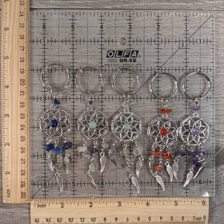 Keystone Crystals - Vendita all'ingrosso Portachiavi - Donna - Portachiavi Acchiappasogni con Gemme Assortite - Regalo Unico