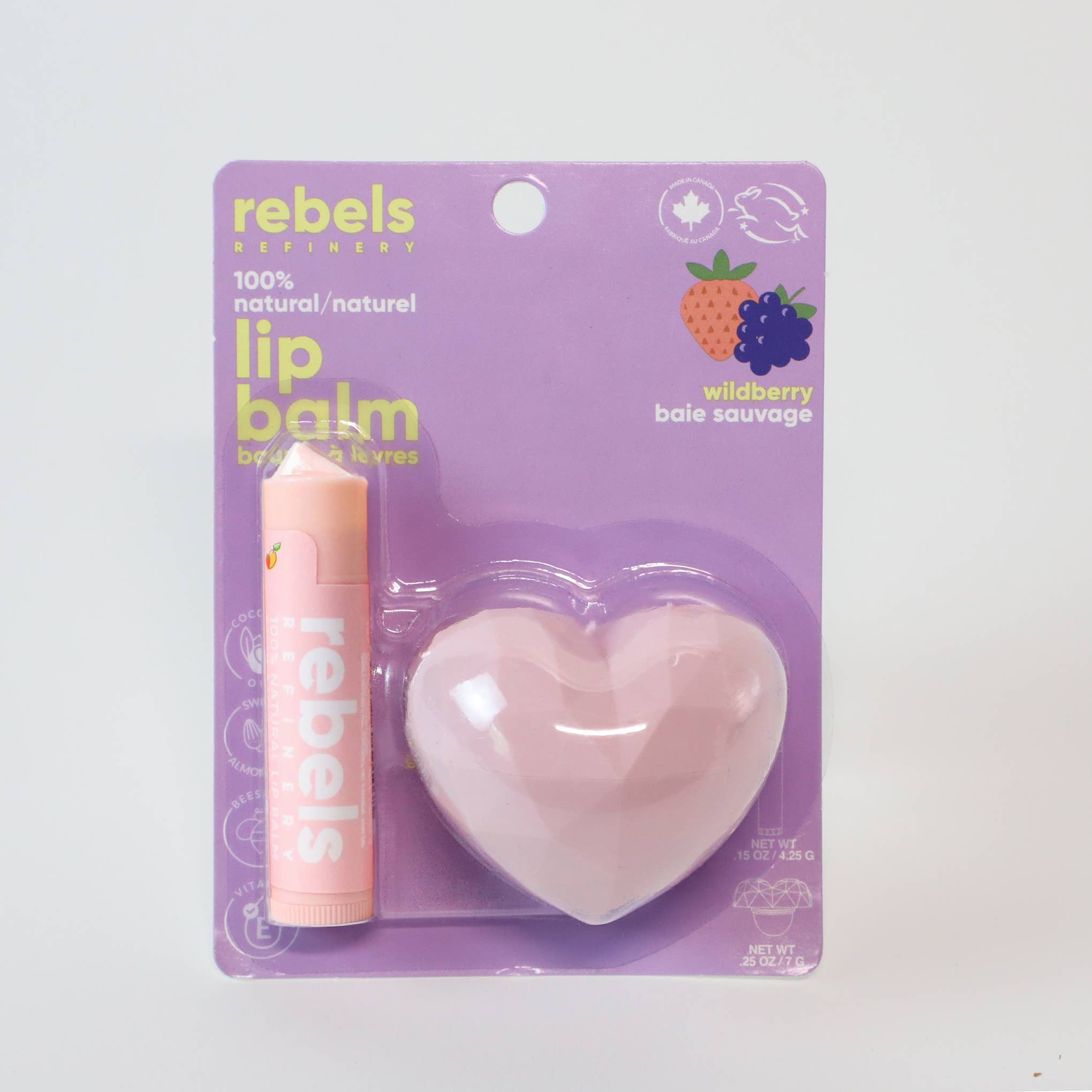Rebels Refinery - Wholesale Lip Balm Set - 2 Pack Shape & Stick Lip Balm BLISTER 100% Natural1
