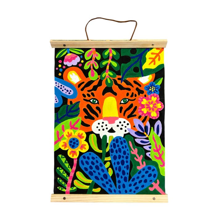 OOLY - Wholesale DIY craft kit - Paintology: Paint-By-Number Canvas Kit - Tiger ETrue (25 PC2