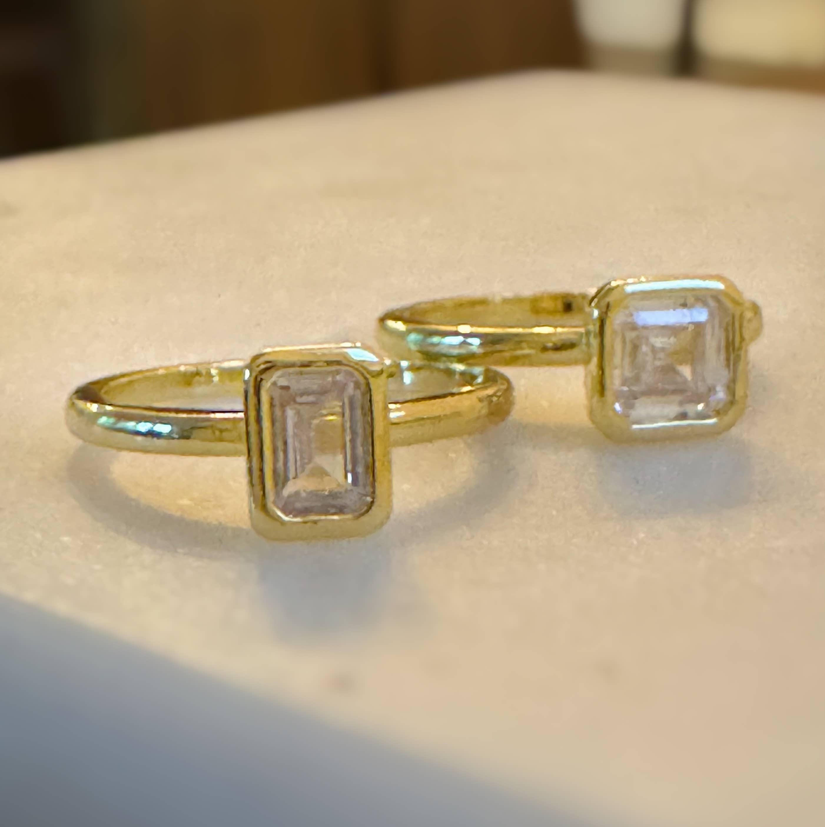 Ellison+Young – wholesale Ring med flera stenar – Asscher Cut Duo Ring Set med 21