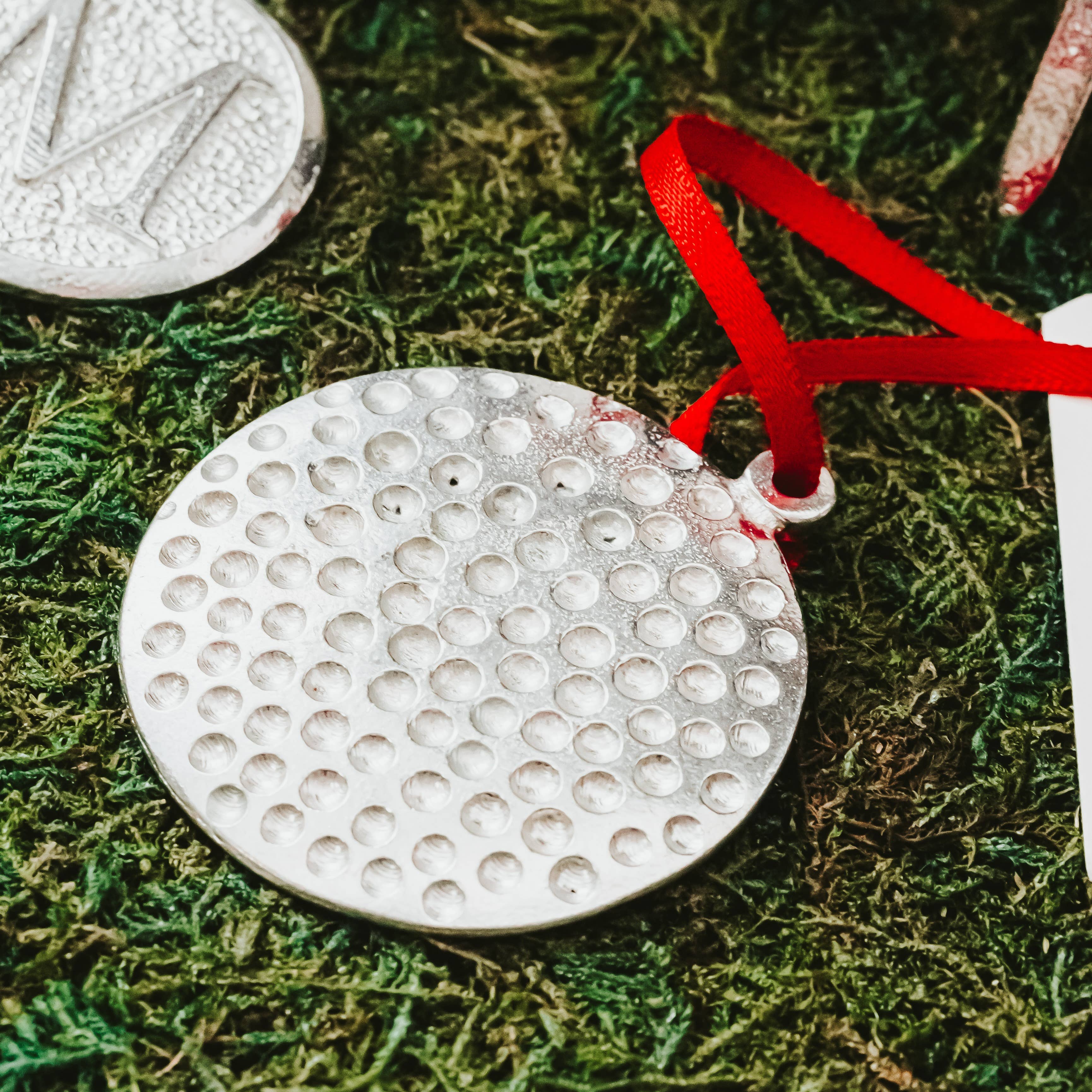 House of Morgan Pewter - Wholesale Ornament - Handmade Sports Athlete Christmas Ornament - Golf Ball6